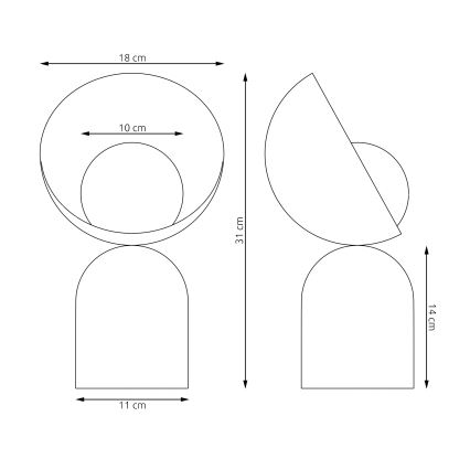 Lámpara de mesa BOTO 1xG9/8W/230V beige