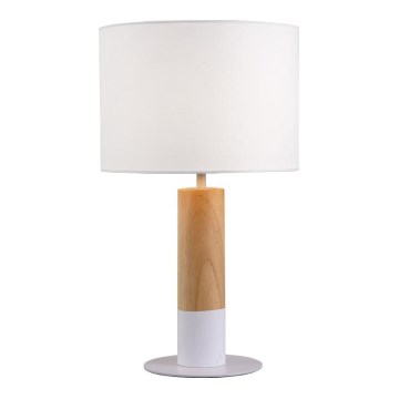 Lámpara de mesa CARROL 1xE27/40W/230V blanca/marrón