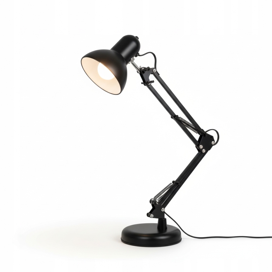 Lámpara de mesa con pinza 2 en 1 1xE27/60W/230V negra