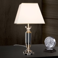 Lámpara de mesa de cristal POKAL 1xE27/60W/230V color crema/transparente