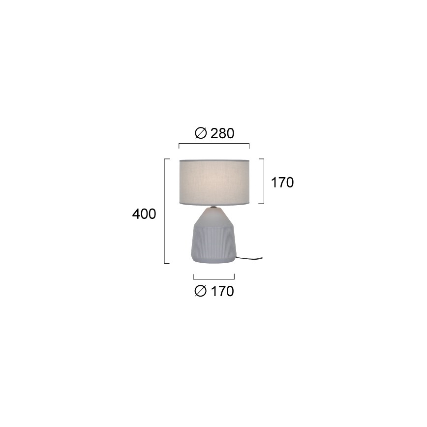 Lámpara de mesa DOLLY 1xE27/25W/230V gris