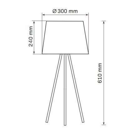 Lámpara de mesa ELENA 1xE27/20W/230V blanco