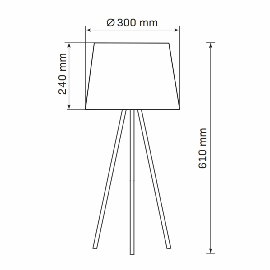 Lámpara de mesa ELENA 1xE27/20W/230V blanco