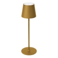 Lámpara de mesa exterior recargable LED regulable LED/4W/4000 mAh 3000/4000/5500K IP44 dorada