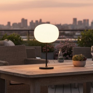 Lámpara de mesa exterior recargable LED regulable VENEZIA LED/2W/5V 2700K IP54 4000 mAh negra