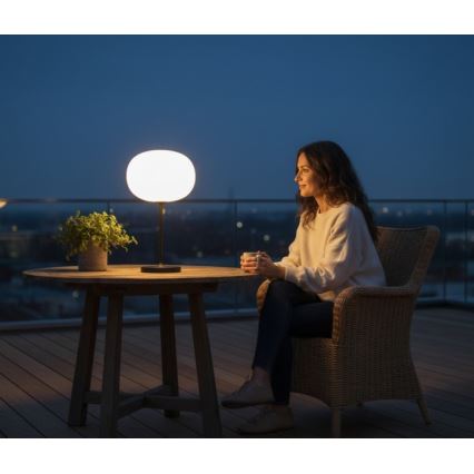 Lámpara de mesa exterior recargable LED regulable VENEZIA LED/2W/5V 2700K IP54 4000 mAh negra