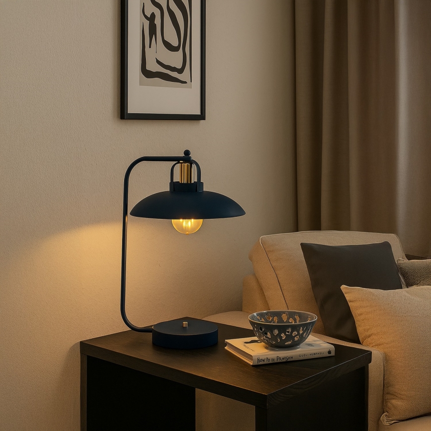 Lámpara de mesa FELIX 1xE27/60W/230V azul