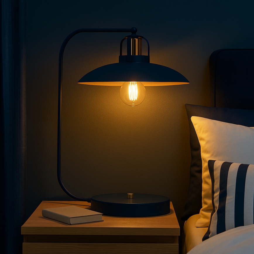 Lámpara de mesa FELIX 1xE27/60W/230V azul