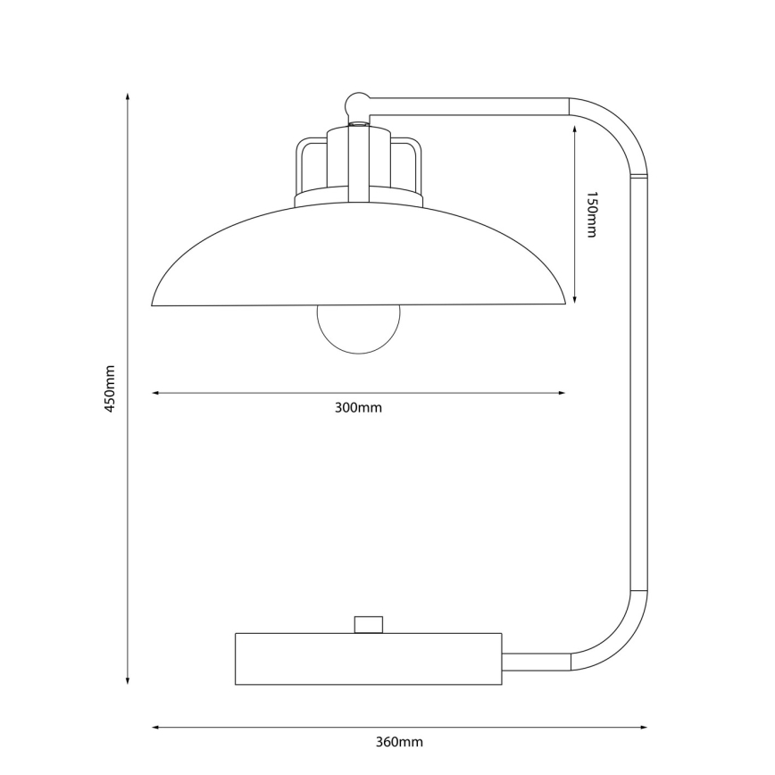 Lámpara de mesa FELIX 1xE27/60W/230V azul