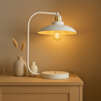 Lámpara de mesa FELIX 1xE27/60W/230V blanco