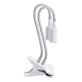 Lámpara de mesa flexible con clip para cultivo de plantas PLANTY 2xE27/30W/230V blanca