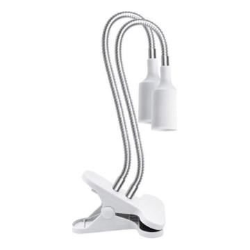 Lámpara de mesa flexible con clip para cultivo de plantas PLANTY 2xE27/30W/230V blanca