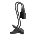 Lámpara de mesa flexible con clip para cultivo de plantas PLANTY 2xE27/30W/230V negra