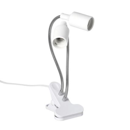 Lámpara de mesa flexible con clip para cultivo de plantas PLANTY 2xE27/30W/230V blanca