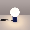 Lámpara de mesa HALO 1xG9/8W/230V diá. 12 cm azul