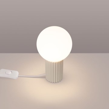 Lámpara de mesa HALO 1xG9/8W/230V diá. 12 cm color crema