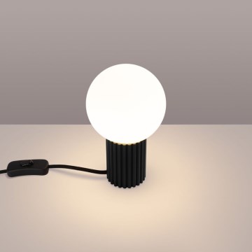 Lámpara de mesa HALO 1xG9/8W/230V diá. 12 cm negro