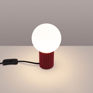 Lámpara de mesa HALO 1xG9/8W/230V diá. 12 cm rojo