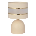 Lámpara de mesa HELEN 1xE27/15W/230V color crema/dorado