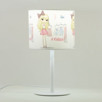 Lámpara de mesa infantil GIRLS VIBES 1xE27/60W/230V diámetro 18 cm Me encanta la moda