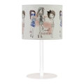 Lámpara de mesa infantil GIRLS VIBES 1xE27/60W/230V diámetro 18 cm para niñas
