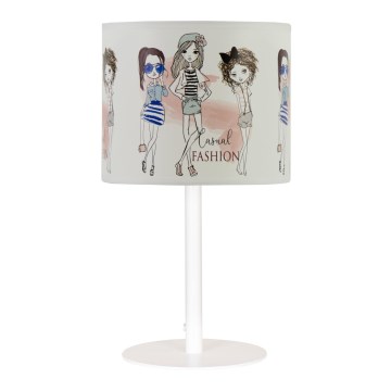 Lámpara de mesa infantil GIRLS VIBES 1xE27/60W/230V diámetro 18 cm para niñas