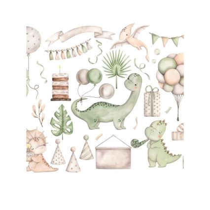 Lámpara de mesa infantil KIDS ROOM 1xE27/60W/230V diámetro 18 cm dinosaurio