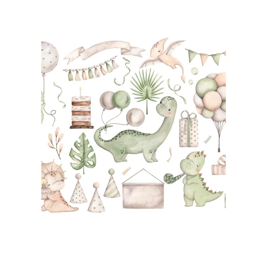Lámpara de mesa infantil KIDS ROOM 1xE27/60W/230V diámetro 18 cm dinosaurio