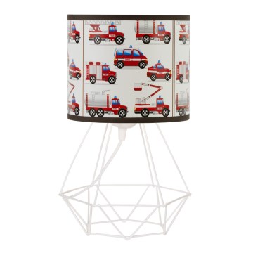Lámpara de mesa infantil KIDS ROOM 1xE27/60W/230V, diámetro 18 cm, diseño Bomberos