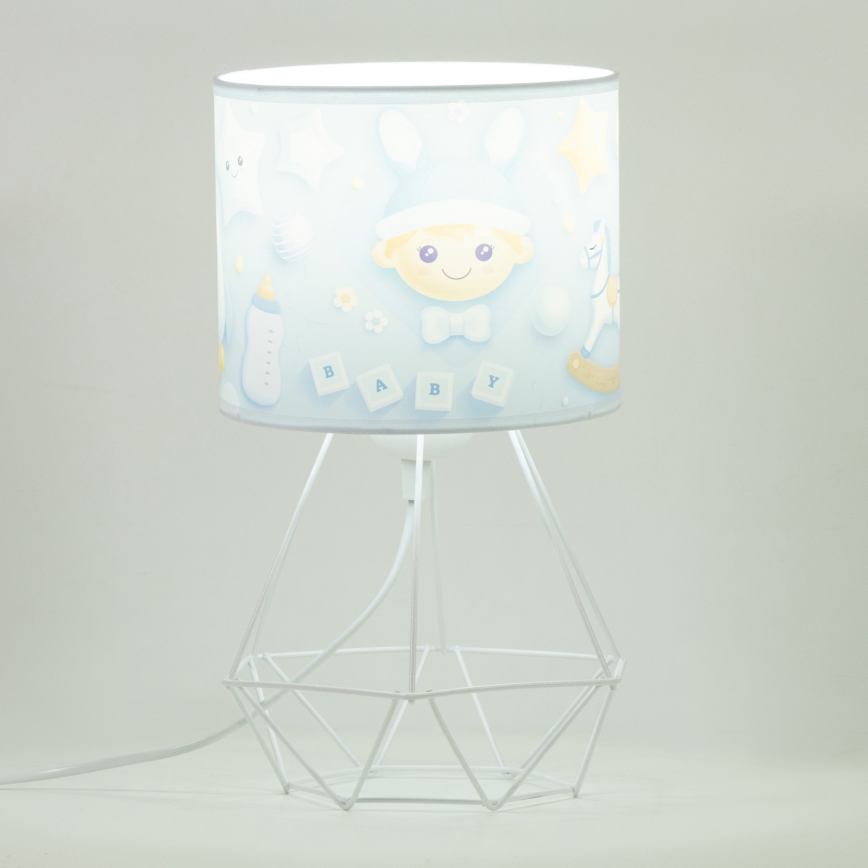 Lámpara de mesa infantil KIDS ROOM 1xE27/60W/230V Ø 18 cm astronauta