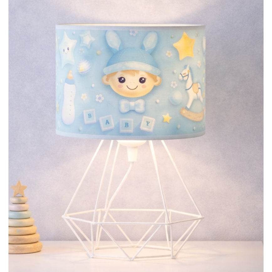 Lámpara de mesa infantil KIDS ROOM 1xE27/60W/230V Ø 18 cm astronauta
