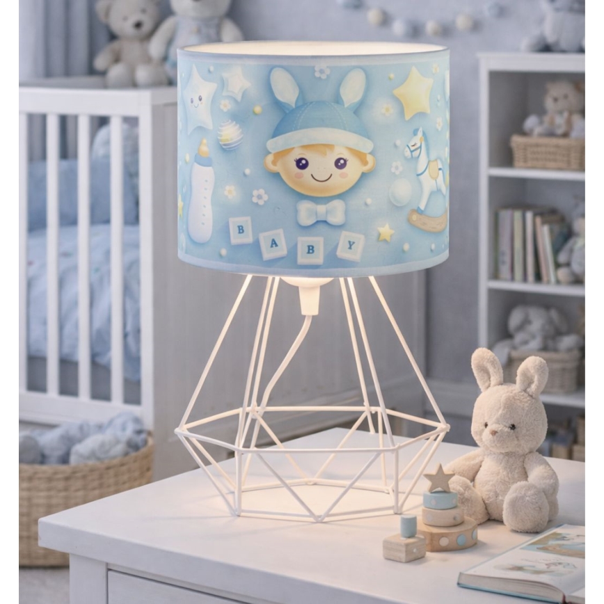 Lámpara de mesa infantil KIDS ROOM 1xE27/60W/230V Ø 18 cm astronauta