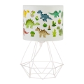 Lámpara de mesa infantil KIDS ROOM 1xE27/60W/230V Ø 18 cm dinosaurio