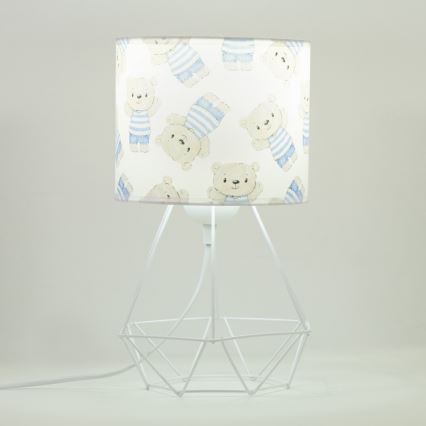 Lámpara de mesa infantil KIDS ROOM 1xE27/60W/230V Ø 18 cm, diseño osito