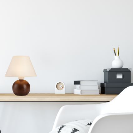 Lámpara de mesa JUTA 1xE27/60W/230V haya