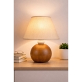 Lámpara de mesa JUTA 1xE27/60W/230V roble/beige