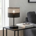 Lámpara de mesa KARBON 1xE27/15W/230V negra/gris