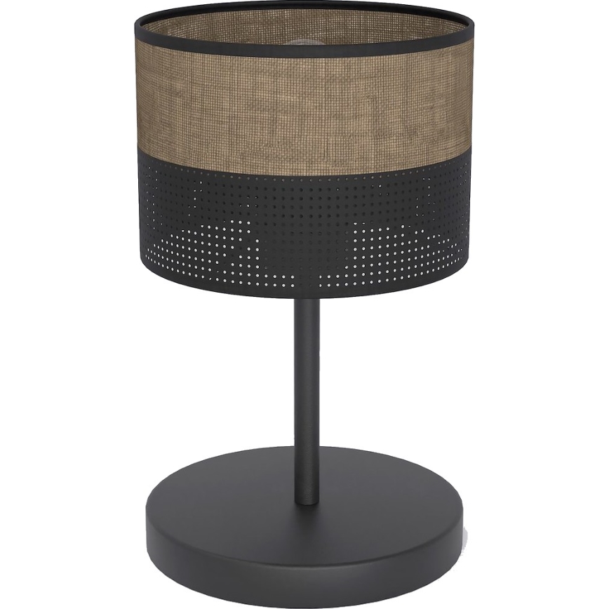 Lámpara de mesa KARBON 1xE27/15W/230V negra/marrón