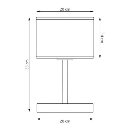 Lámpara de mesa KARBON 1xE27/15W/230V negra/marrón