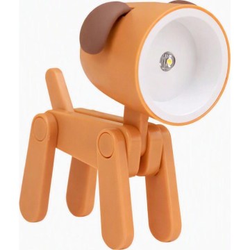 Lámpara de mesa LED/0,06W/3xLR41 con forma de perro, naranja
