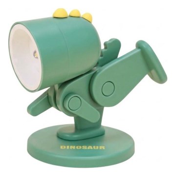 Lámpara de mesa LED/0,06W/3xLR41 dinosaurio verde