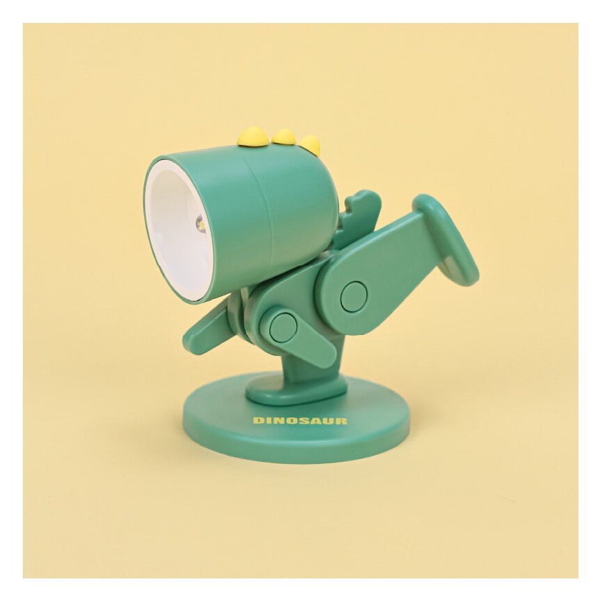 Lámpara de mesa LED/0,06W/3xLR41 dinosaurio verde