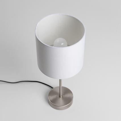 Lámpara de mesa LED 1xE14/5W/230V blanca/cromo mate