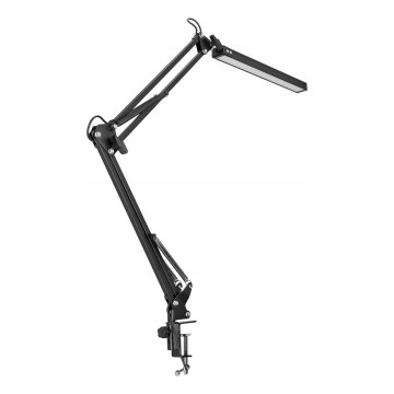 Lámpara de mesa LED flexible con pinza, regulable por toque LED/10W/5/230V 3000/4000/6000K negra