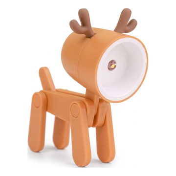 Lámpara de mesa LED LED/0,06W/3xLR41 con forma de reno, color naranja