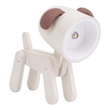 Lámpara de mesa LED LED/0,06W/3xLR41 en forma de perro, blanca