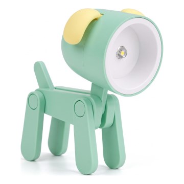 Lámpara de mesa LED LED/0,06W/3xLR41 perro verde