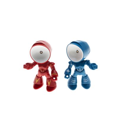 Lámpara de mesa LED LED/0,06W/3xLR41 robot roja