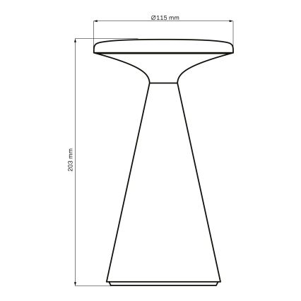 Lámpara de mesa exterior LED regulable táctil PAROS LED/1,8W/5V USB 1800 mAh IP44 verde