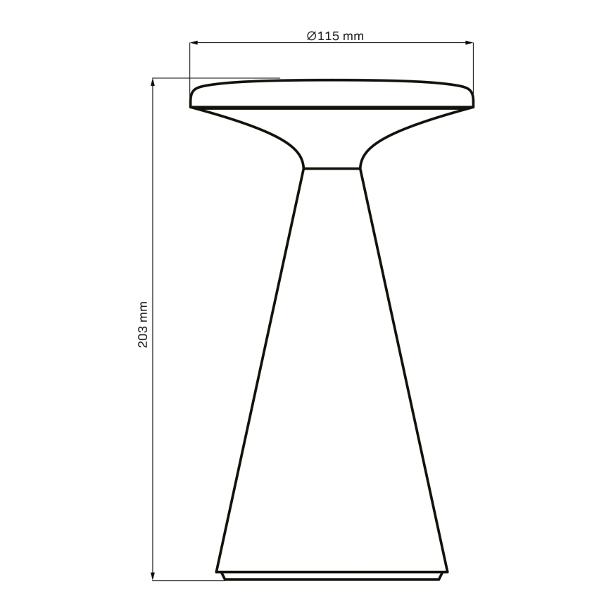 Lámpara de mesa exterior LED regulable táctil PAROS LED/1,8W/5V USB 1800 mAh IP44 verde